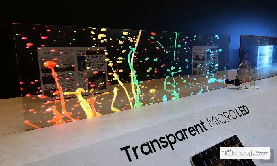 samsung teknolojide cigir acan seffaf microled ekranini tanitti