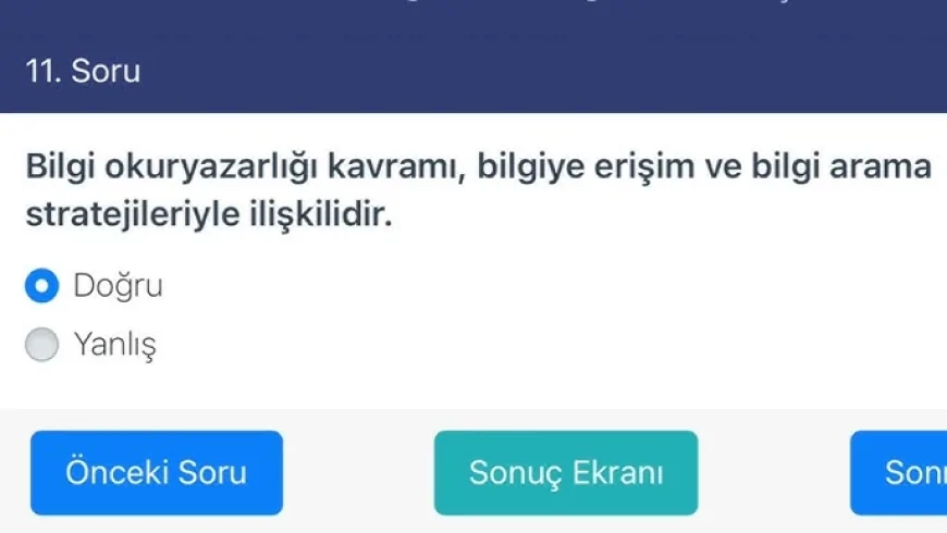 Teknoloji Okuryazarlığı Eğitim Programı Uzaktan Eğitim Kapısı Girişi Soruları Cevapları